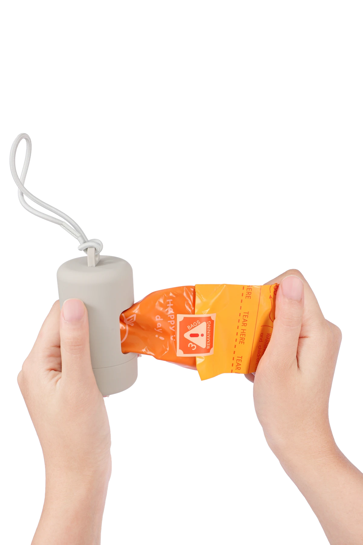 The last three bags, marked in the dispenser