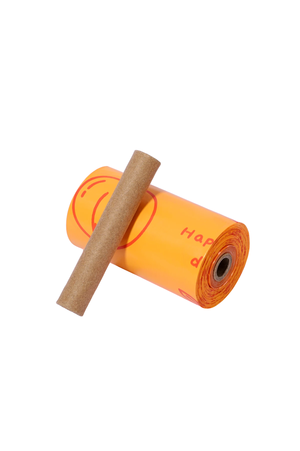 A roll beside its paper core